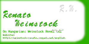 renato weinstock business card